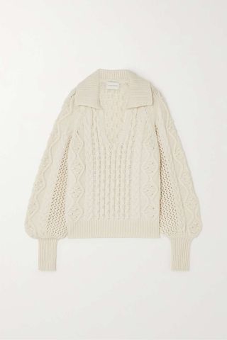 Loulou Studio + + Net Sustain Rammu Cable-Knit Wool and Cashmere-Blend Sweater