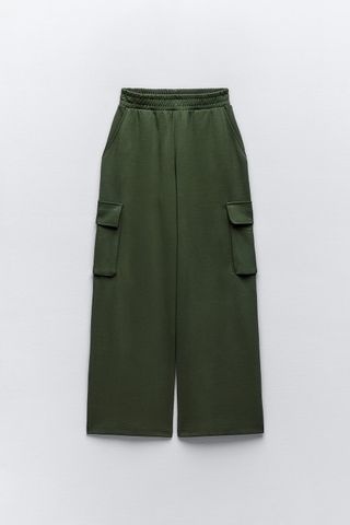 Zara + Plush Jersey Cargo Trousers