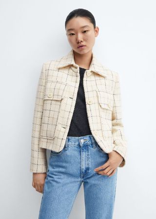 Mango + Check Tweed Jacket