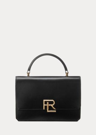 Ralph Lauren + RL 888 Box Calfskin Top Handle in Black