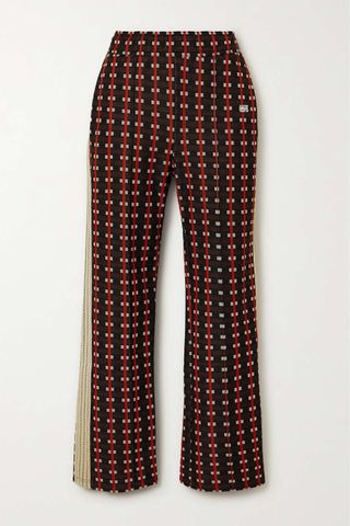 Wales Bonner + Power Crochet-Trimmed Recycled Jacquard-Knit Track Pants