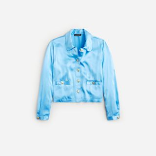 J.Crew + Lady Shirt-Jacket in Luster Crepe