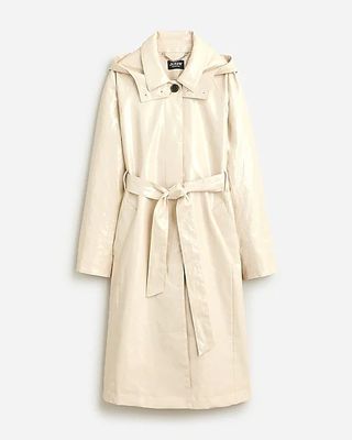 J.Crew Collection + Trench Coat in Laminated Linen Blend