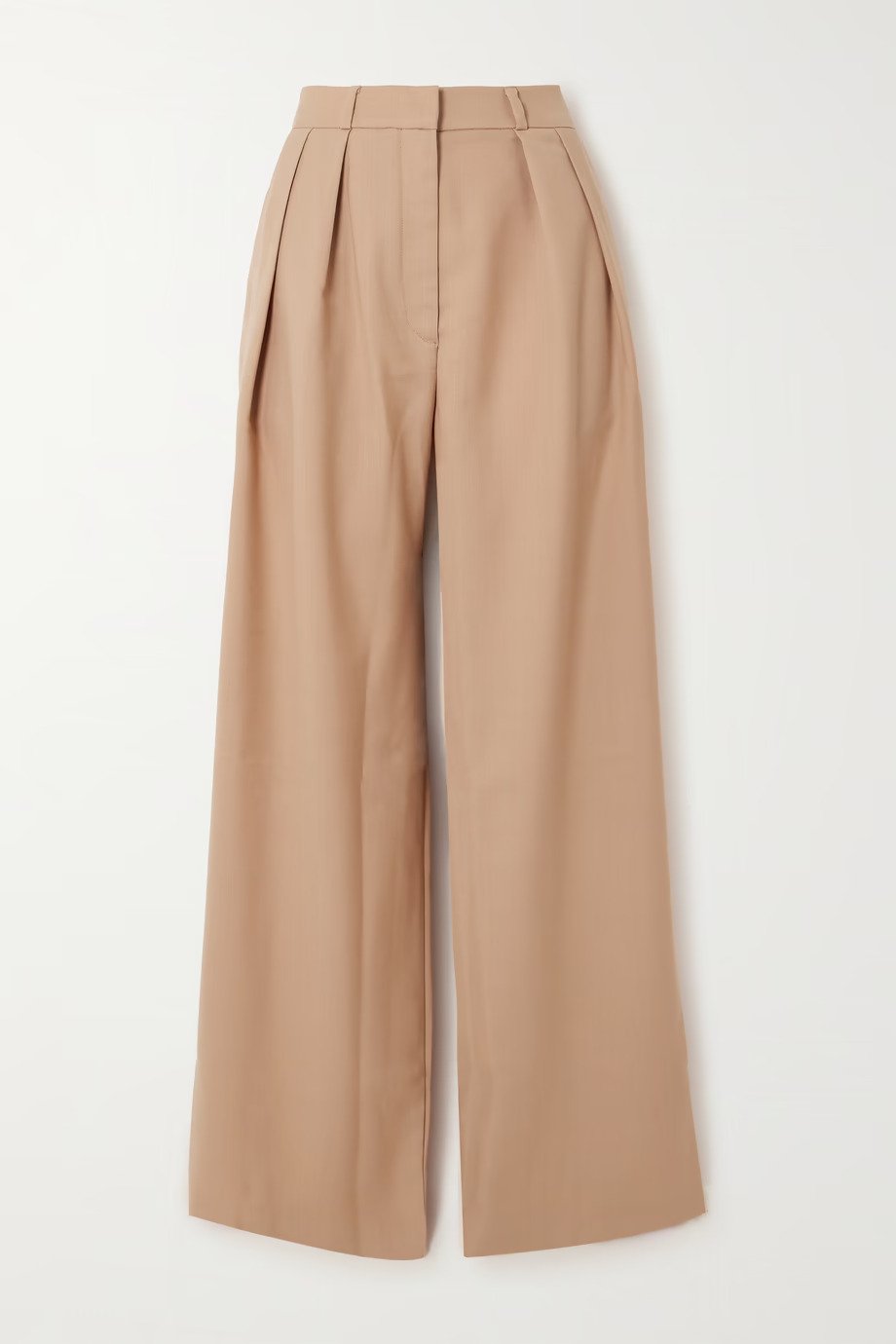 The Frankie Shop + Tansy Pleated Twill Wide-Leg Pants
