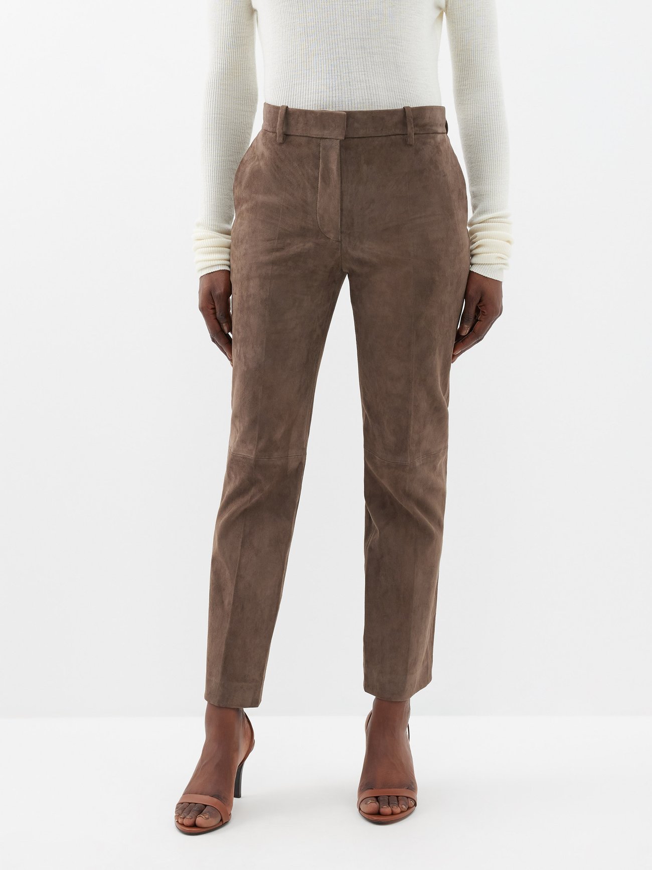 Joseph + Coleman Stretch-Suede Trousers