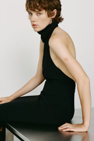 Zara + Open-Back Halter Dress