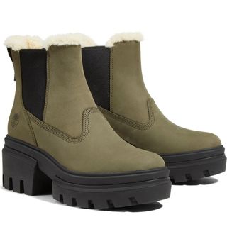 Timberland + Everleigh Faux Fur Lined Platform Chelsea Boot