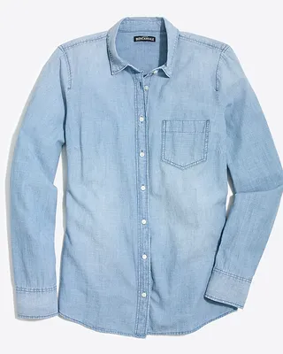 J.Crew Factory + Chambray Shirt in Signature Fit