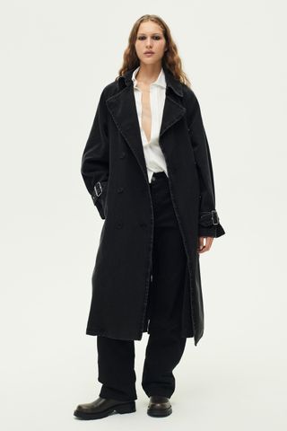 Zara + ZW Denim Collection Trench Coat