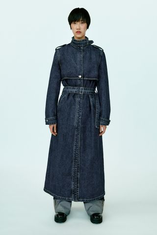 Zara + TRF Denim Trench Coat