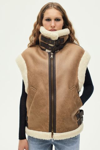 Zara + ZW Collection Double-Faced Waistcoat