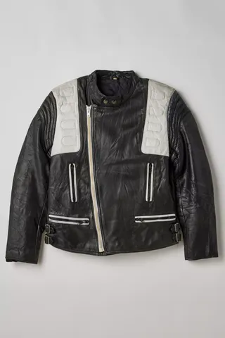 Urban Renewal + Vintage Motocross Racer Leather Jacket