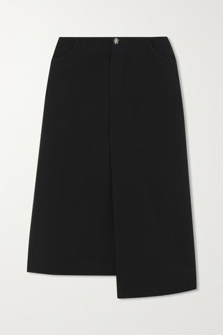 Proenza Schouler + Asymmetric Wool Midi Skirt
