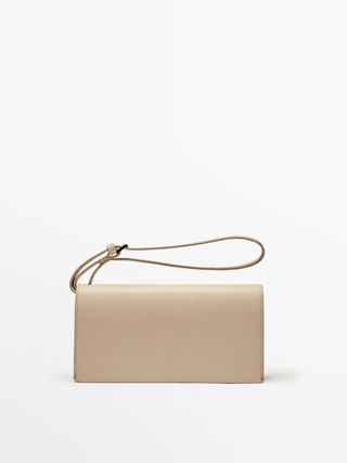 Massimo Dutti + Nappa Leather Clutch Bag