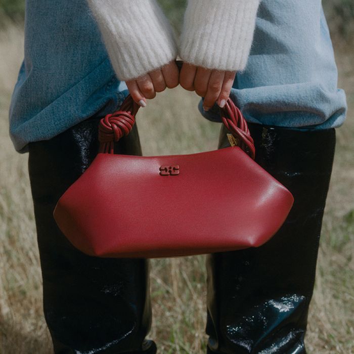 Red Small GANNI Bou Bag