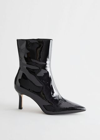 & Other Stories + Thin Heel Patent Leather Boots