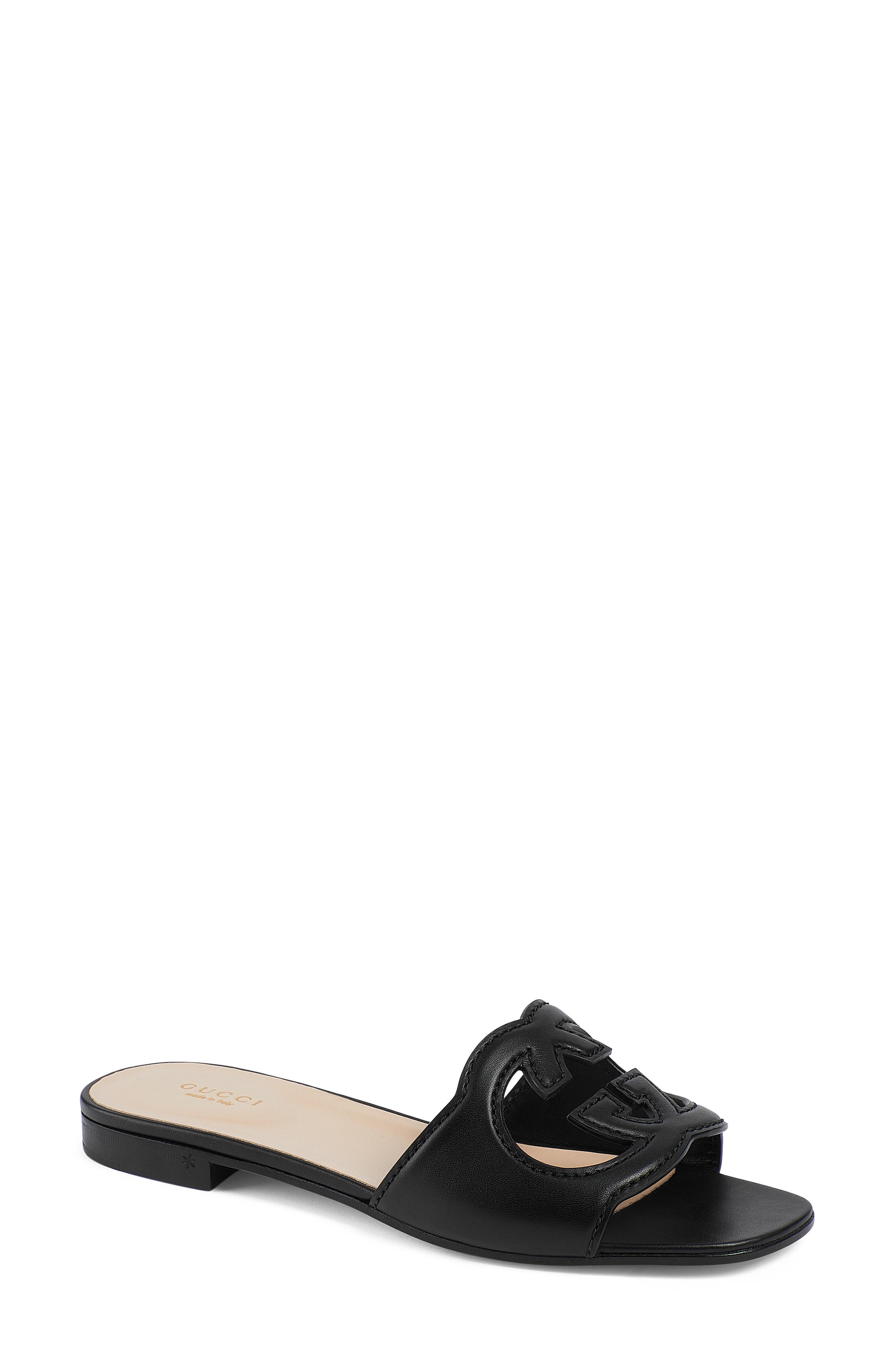 Gucci + Interlocking G Cutout Slide Sandal