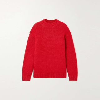 Jacquemus + Oversized Alpaca-Blend Jacquard Sweater