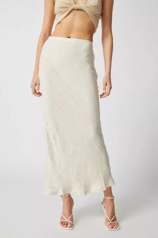 Urban Outfitters + Winona Crinkle Satin Maxi Skirt