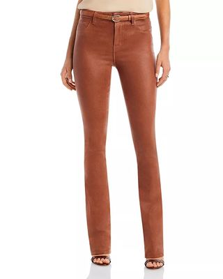 L'agence + Selma High Rise Sleek Baby Bootcut Jeans in Fawn Coated