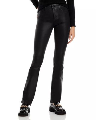 L'agence + Selma High Rise Sleek Baby Bootcut Jeans in Noir Coated