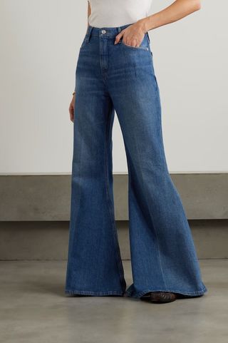 Frame + + Net Sustain the Extreme High-Rise Flared Jeans