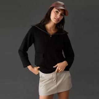 English Factory + Half-Zip Pullover Sweater