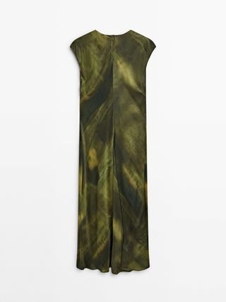 Massimo Dutti + Flowing Blend Print Midi Dress