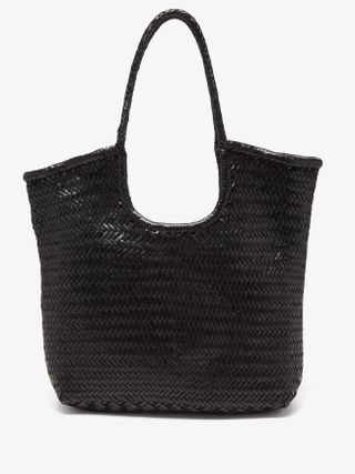 Dragon Diffusion + Triple Jump Woven-Leather Basket Bag