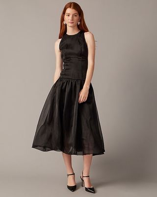 J.Crew Collection + Bubble Skirt Drop-Waist in Organza