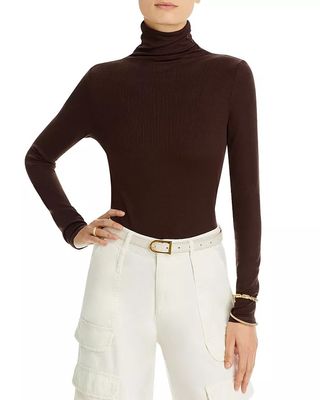 AG + The Chels Long Sleeve Ribbed Turtleneck