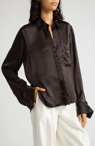 Twp + Silk Button-Up Shirt