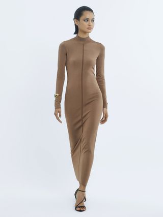 Reiss + Emilia Atelier High Neck Long Sleeve Dress