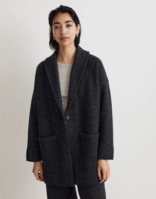 Madewell + Herringbone Oversized Sweater Blazer