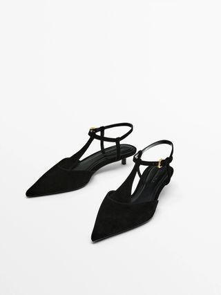 Massimo Dutti + Suede Slingback Shoes