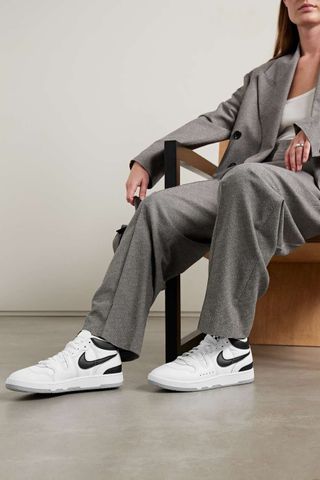 Nike + Mac Attack Leather and Mesh Sneakers