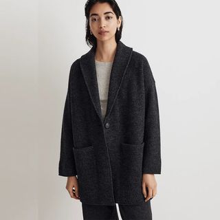 Madewell + Herringbone Oversized Sweater Blazer