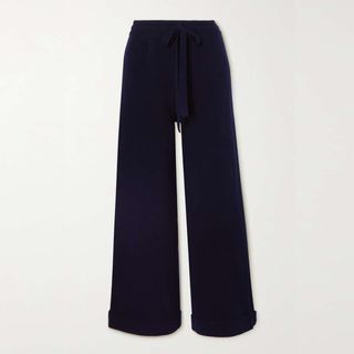 Eres + Frederique Wool and Cashmere-Blend Wide-Leg Track Pants