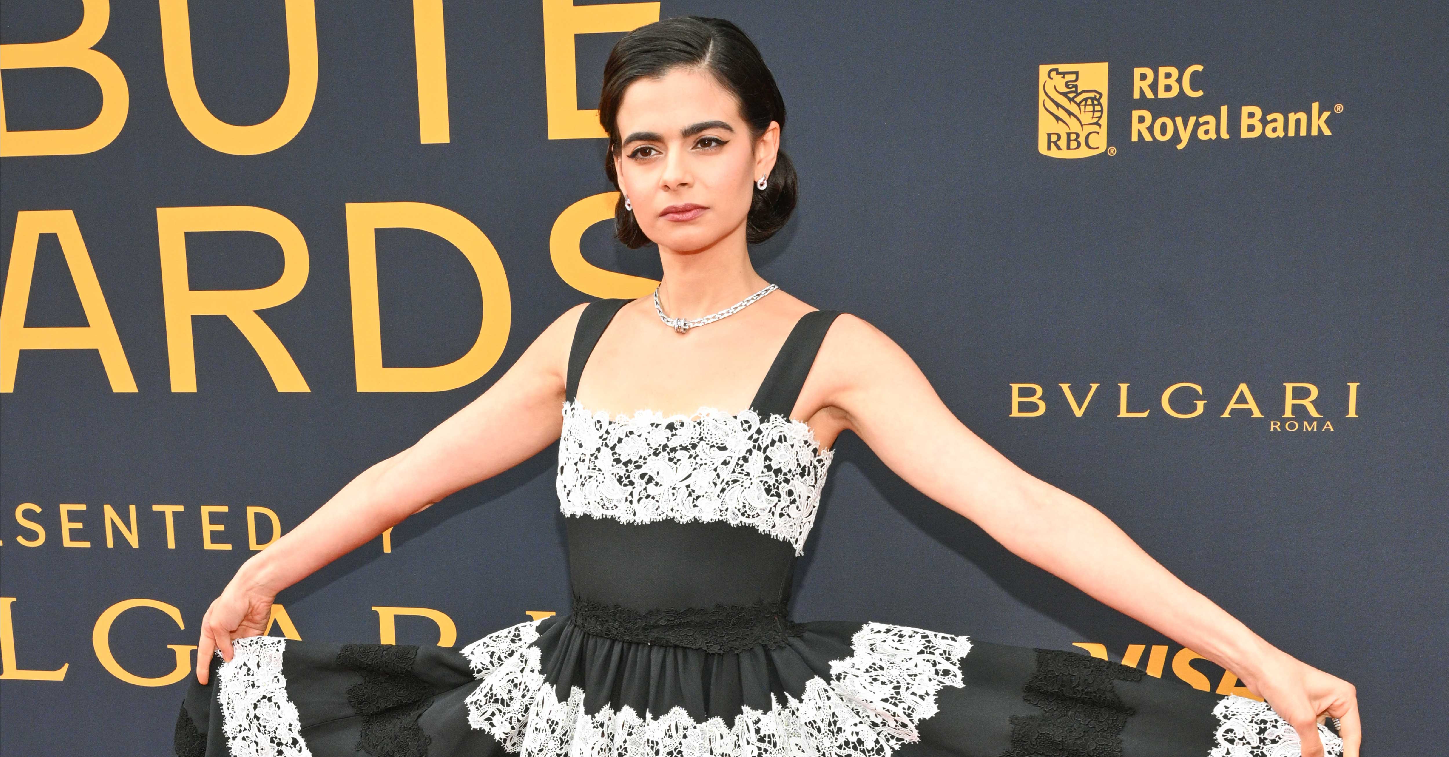 aria mia loberti golden globes dress Aria Mia Loberti at the 81st Golden Globe Awards held at the Beverly... News Photo