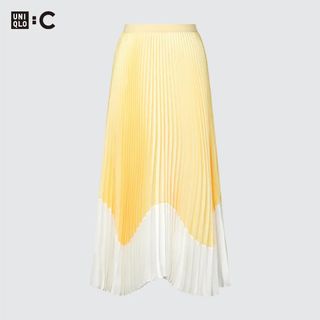 Uniqlo + Pleated Colour Block Skirt