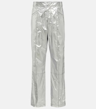 Isabel Marant + Anea High-Rise Coated Cotton Pants