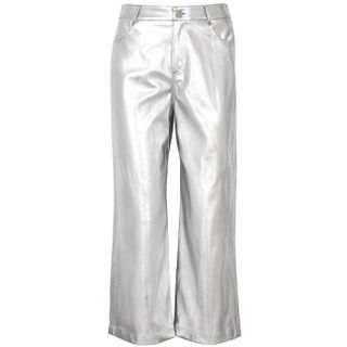 In the Mood for Love + Guillaume Cropped Metallic Faux Leather Trousers