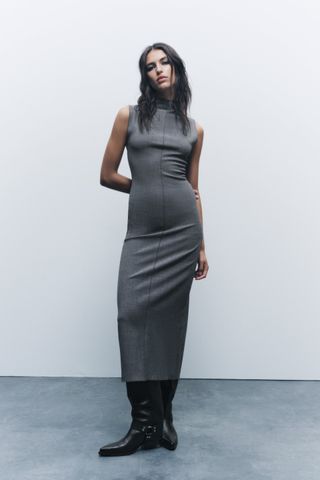 Zara + Seamed Slip Dress
