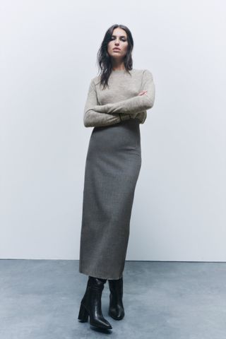 Zara + Midi Pencil Skirt