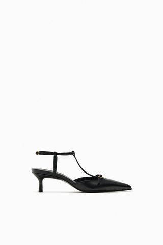 Zara + Leather Heeled Shoes