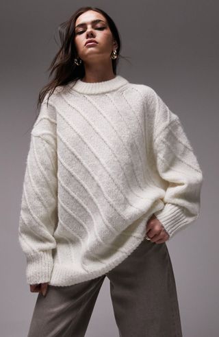Topshop + Diagonal Seam Oversize Sweater