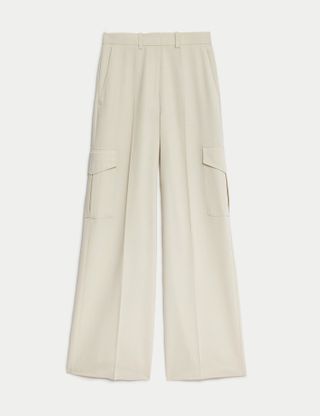 M&S Collection + Cargo Wide Leg Trousers