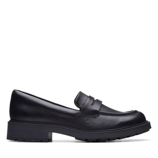 Clark's + Orinoco 2 Penny Loafers Black Leather