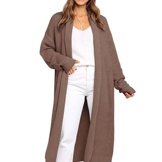 LILLUSORY + Oversized Slouchy Knit Chunky Open Front Sweater Coat