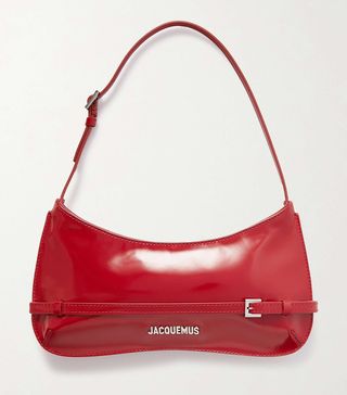 Jacquemus + Le Bisou Ceinture Patent-Leather Shoulder Bag